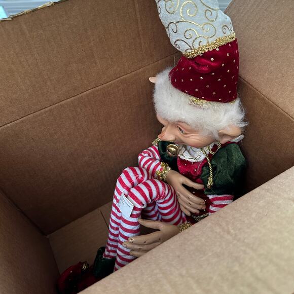 Large Poseable Elf Doll Christmas Decor 34" - Picture 7 of 7